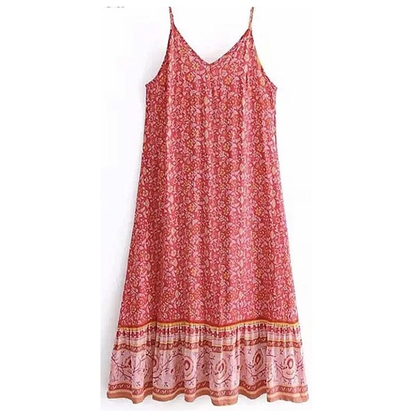 Gypsy Boho Dahlia Inspired Floral Dress - Picture 5 of 11